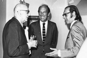 Henry Michaux (esqª), Francisco Pereira Coutinho e Fernando Azevedo em Julho de 1973