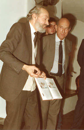 Nadir Afonso e Francisco Pereira Coutinho em Janeiro de 1984