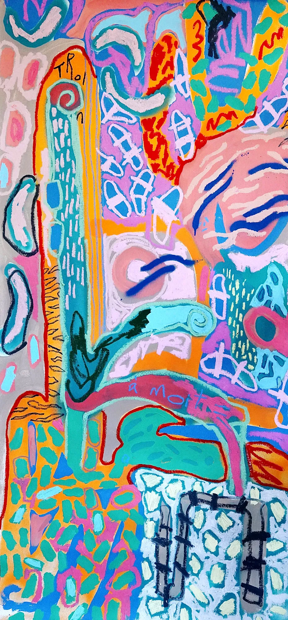 À Noite, Ana Malta, 2022, Mixed media on canvas