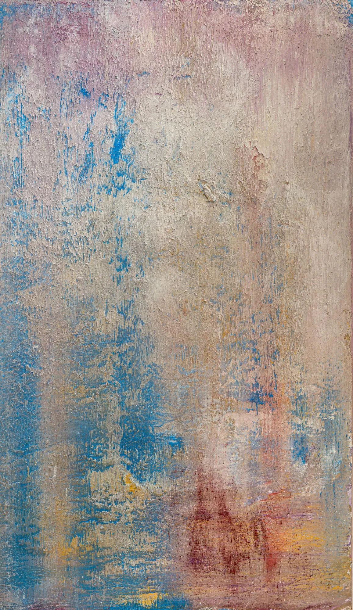 Estratos celestes en elevación, Alberto Reguera, 2025, Mixed media on canvas