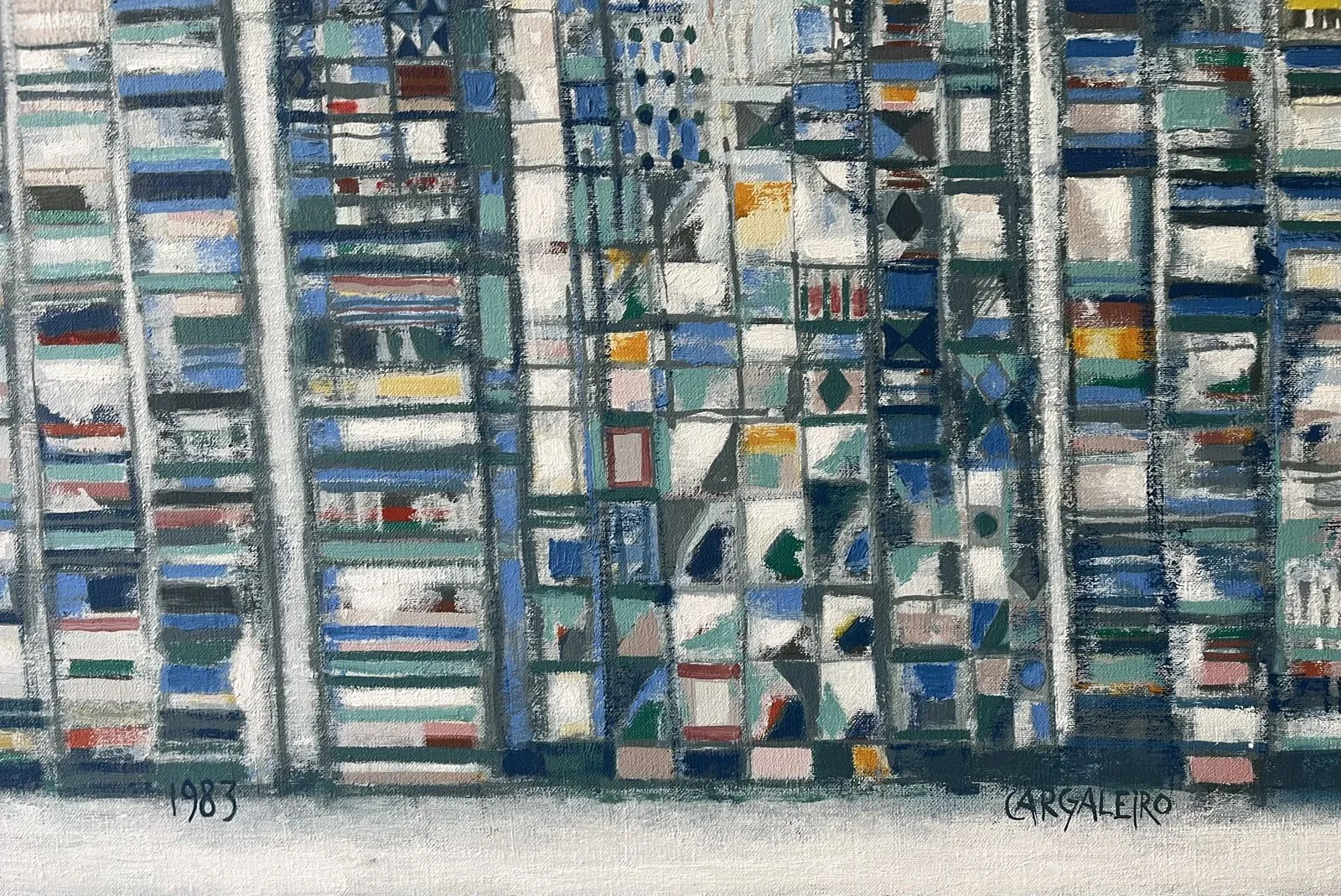 Les Rues Blanches, Manuel Cargaleiro, 1983, Oil on canvas