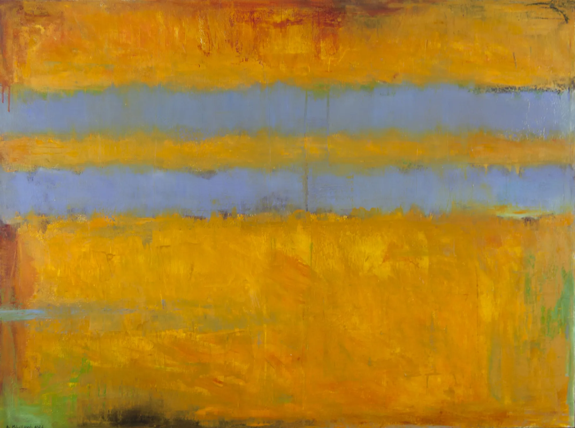 A.P.22-525 (Horizons IV), Branislav Mihajlović, 2022, Oil on canvas