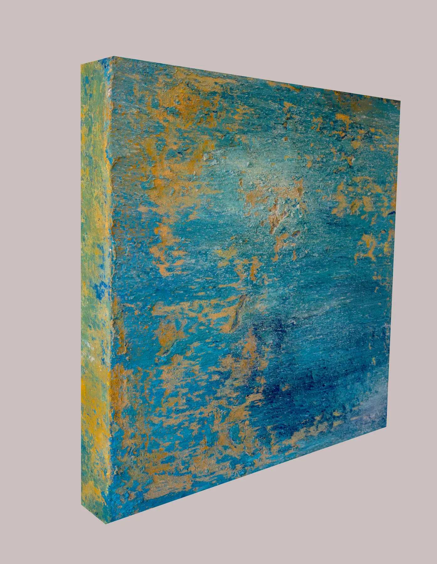 Destellos Cerúleos, Alberto Reguera, 2026, Mixed media on canvas