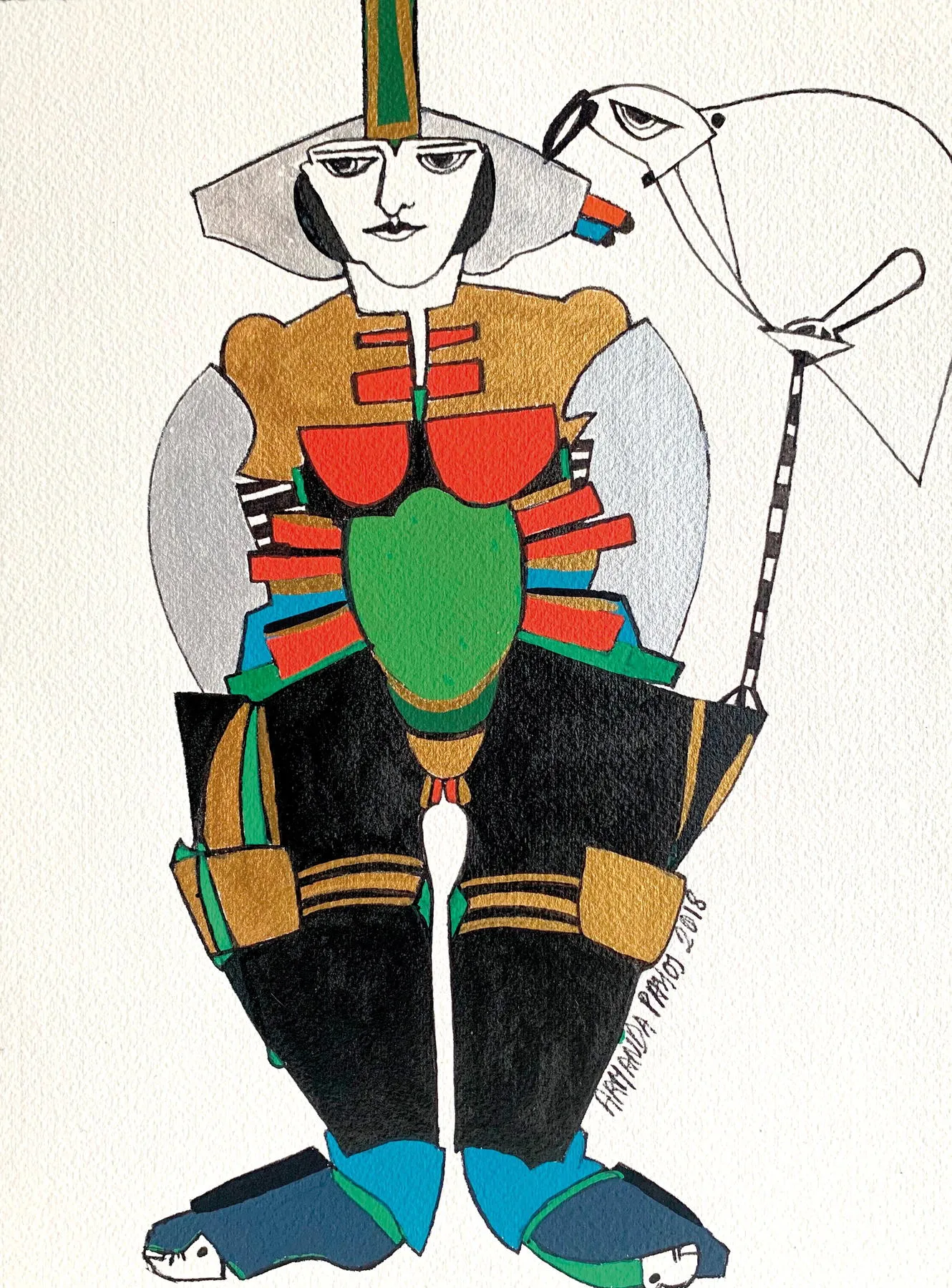 Série Os Outros 8, Armanda Passos, 2018, Gouache on paper