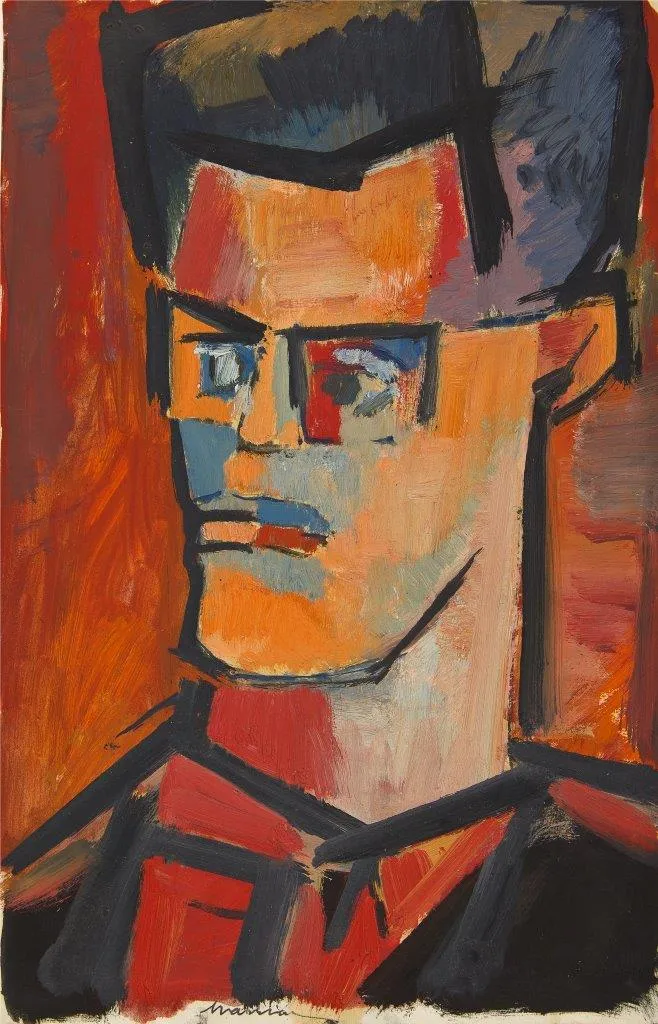 Untitled (Portrait of Henrique Ruivo), António Charrua, 1957, Oil on paper