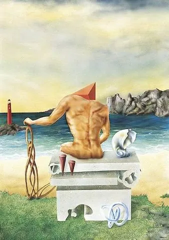 O Velho e o Mar, Tellechea, Watercolour with airbrush on paper