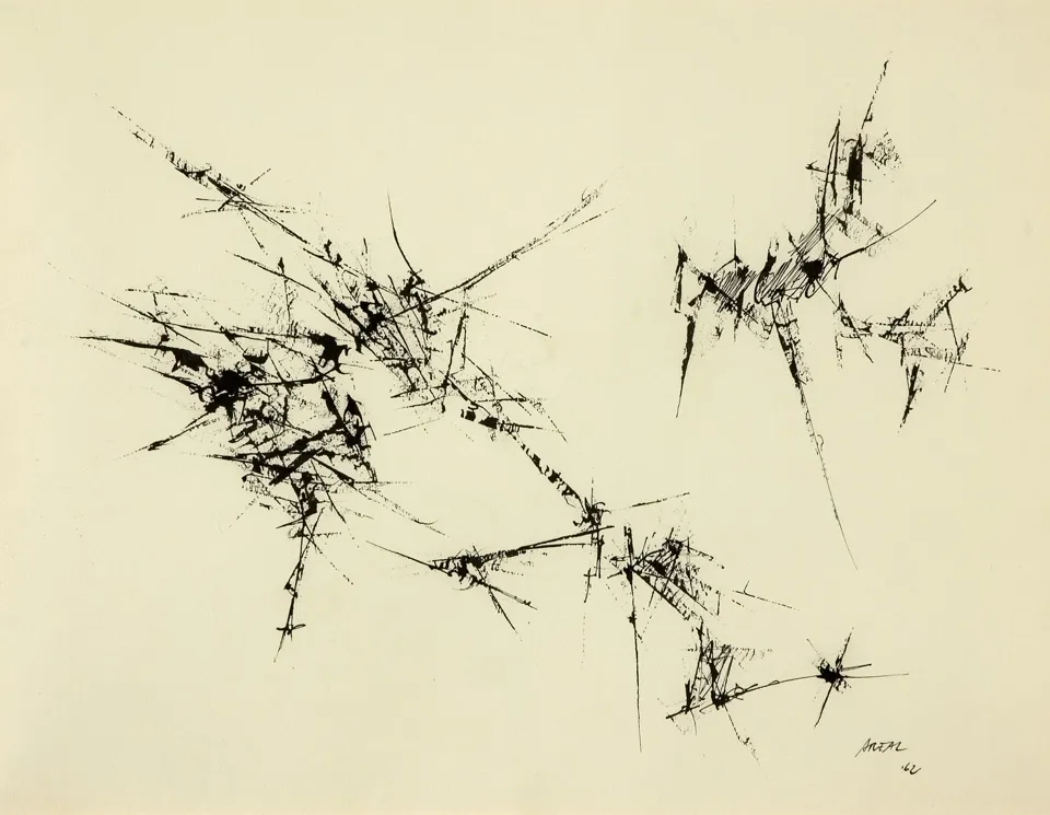 Untitled (5), António Areal, 1962, India ink on paper