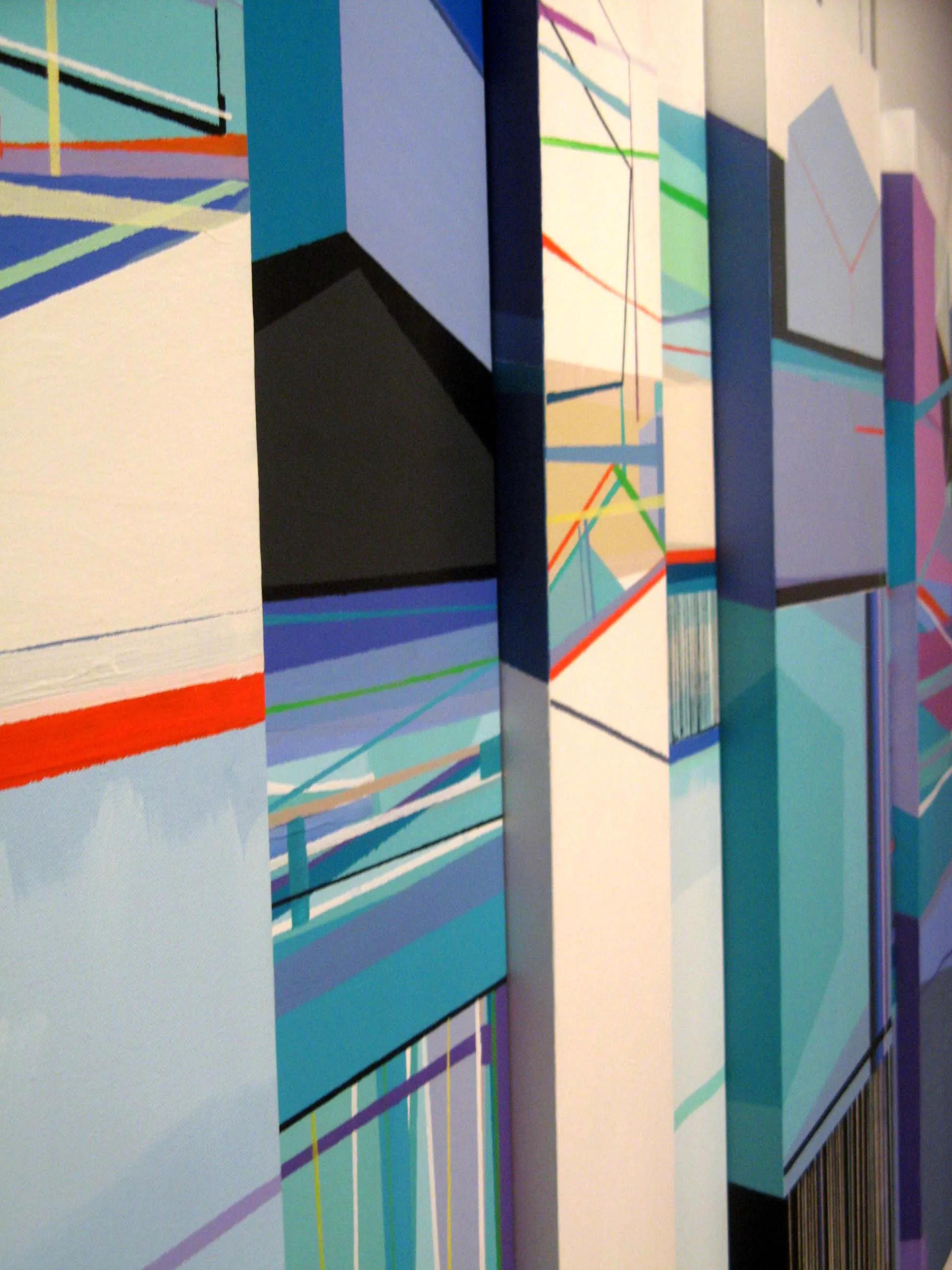 Neighborhood #5 - (polyptych, 7 canvases), Ana Pais Oliveira, 2013, Acrylic on canvas
