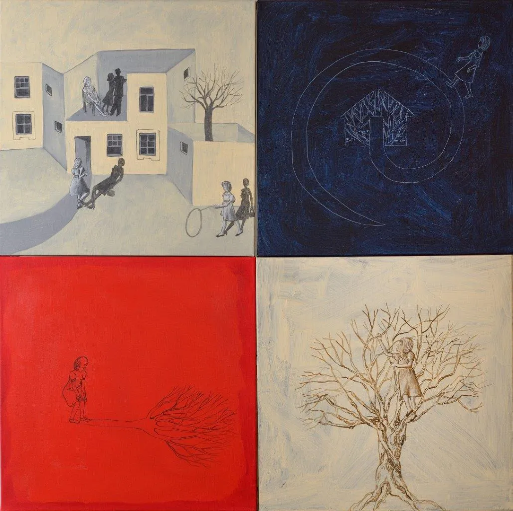 P 48 3 Técnicas de memorização, Benedita Kendall, 2013, Acrylic on canvas
