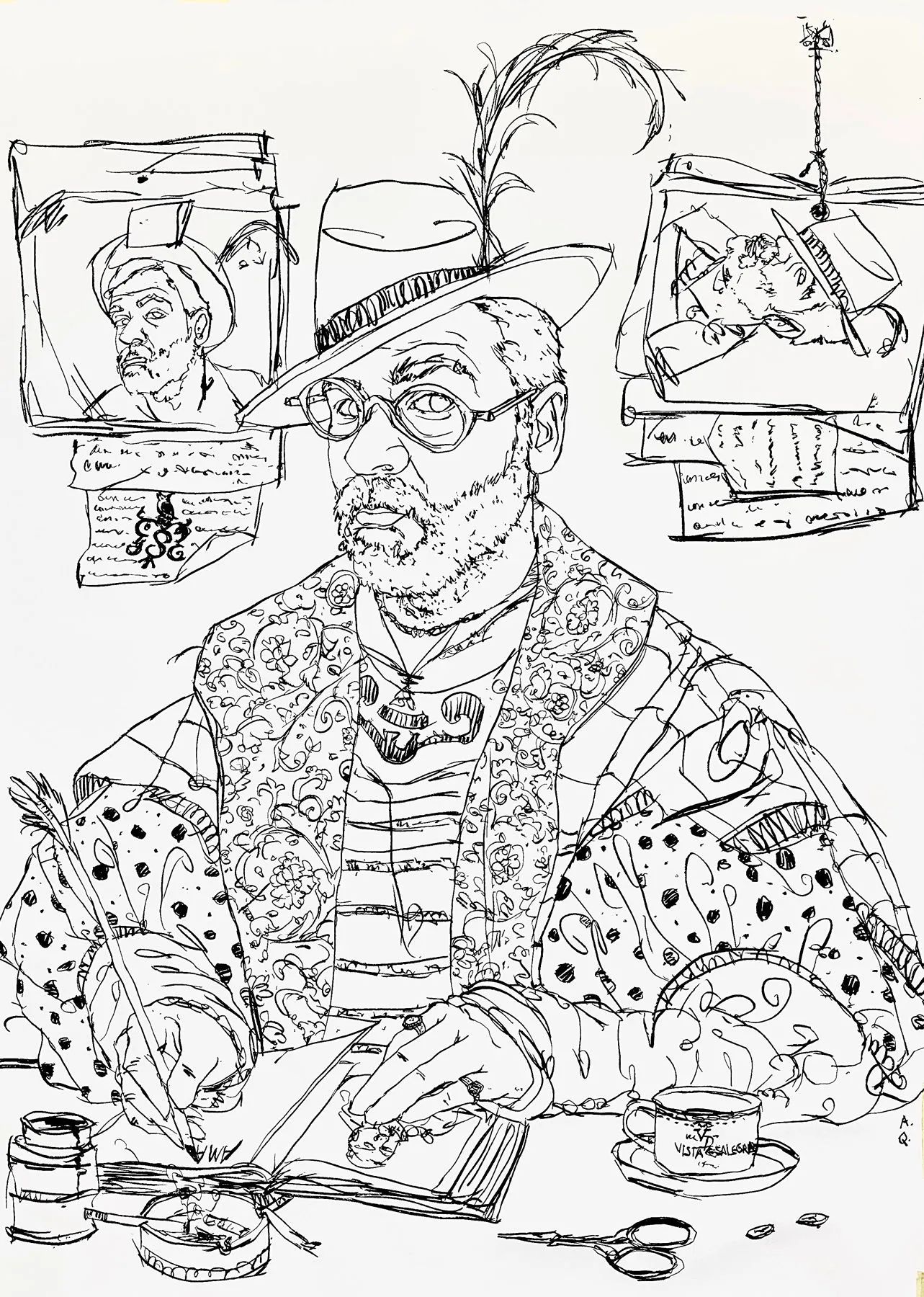 Untitled (P119-02), Amaro della Quercia, 2025, Charcoal on paper
