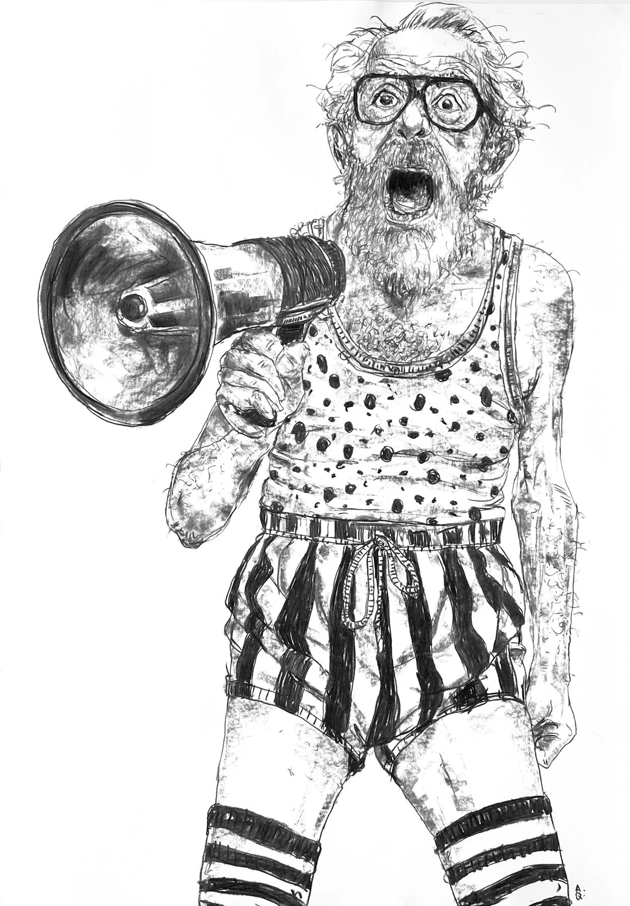 Untitled (281-02), Amaro della Quercia, 2025, Charcoal on paper