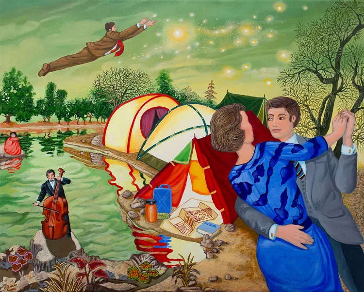 Valsa em tempo de paz, Carlos Carreiro, 2024, Acrylic on canvas