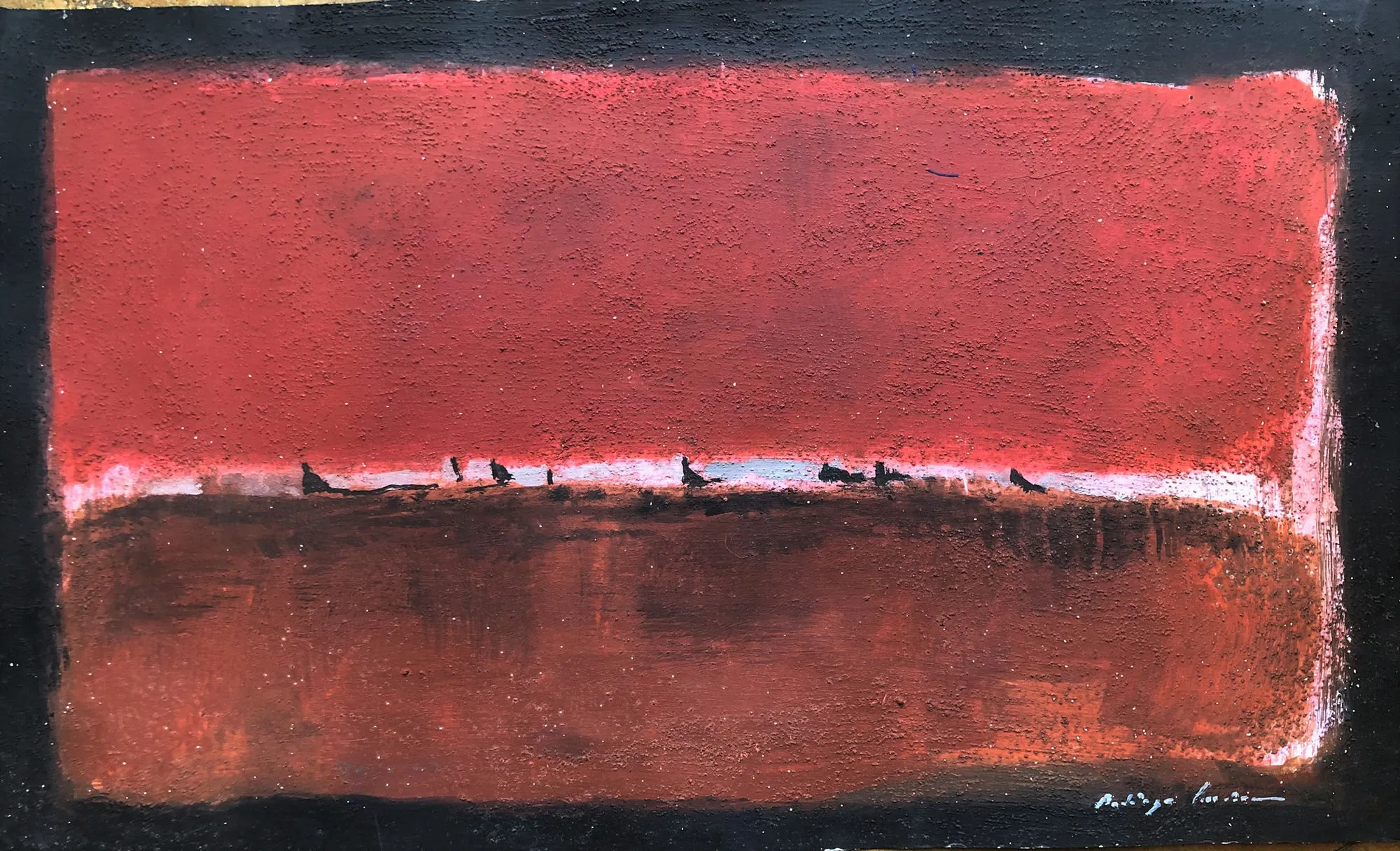 Sous le Vésuve, Rodrigo Ferreira, 2019, Mixed media on paper mounted on canvas