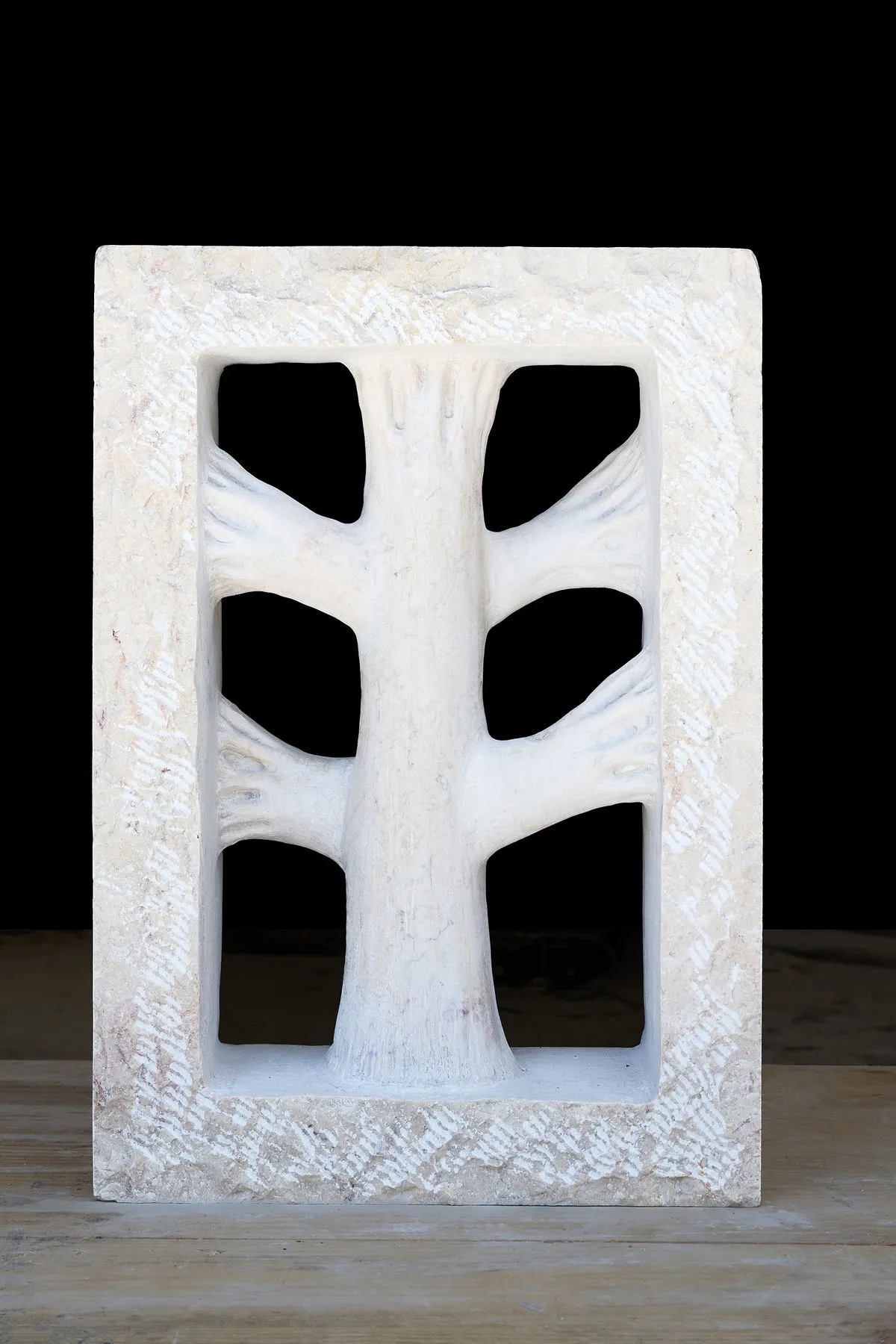 A Giuseppe Penone (Window), Vítor Ribeiro, White marble