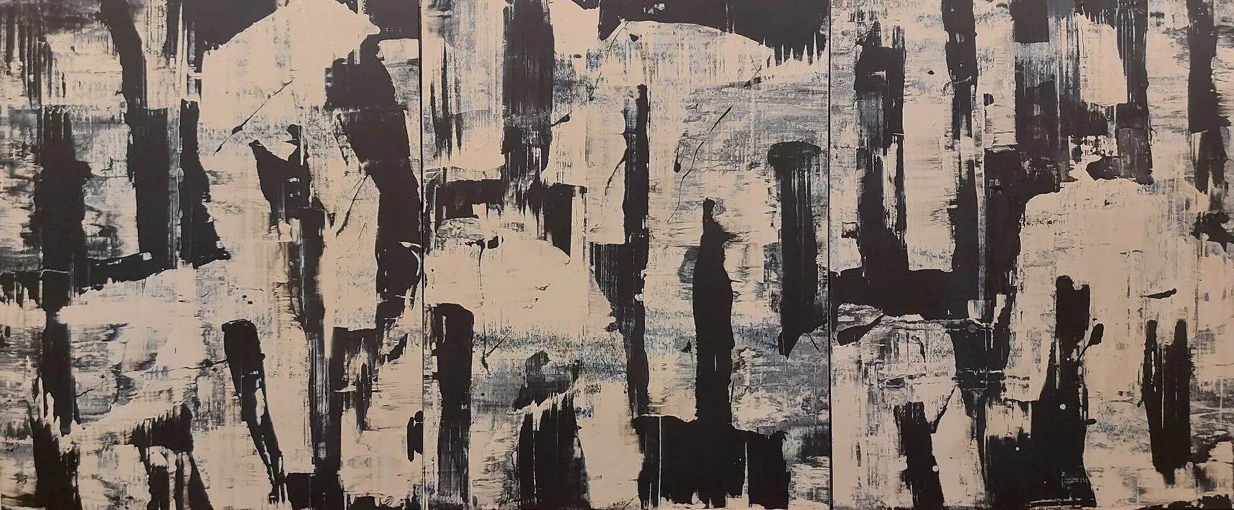 Affluence (triptychs), Jean Pierre Porcher, 2021, Acrylic on canvas