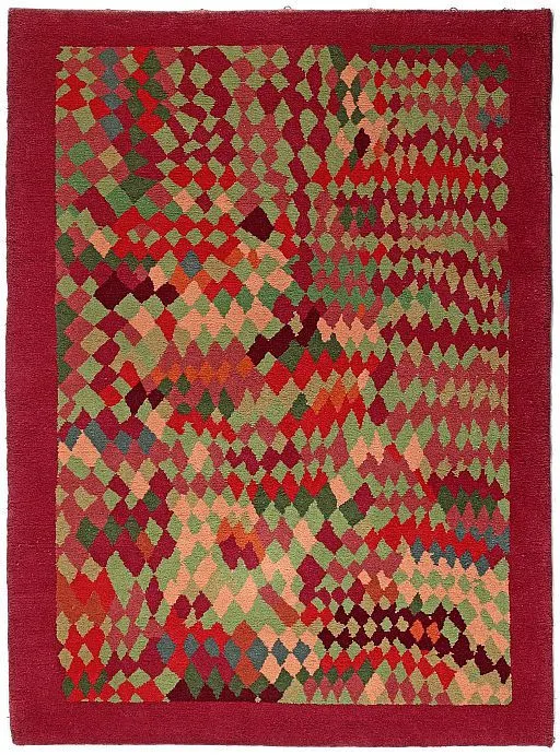 Mouvement Optique, Vieira da Silva, Wool tapestry (Atelier Madame Cuttoli)
