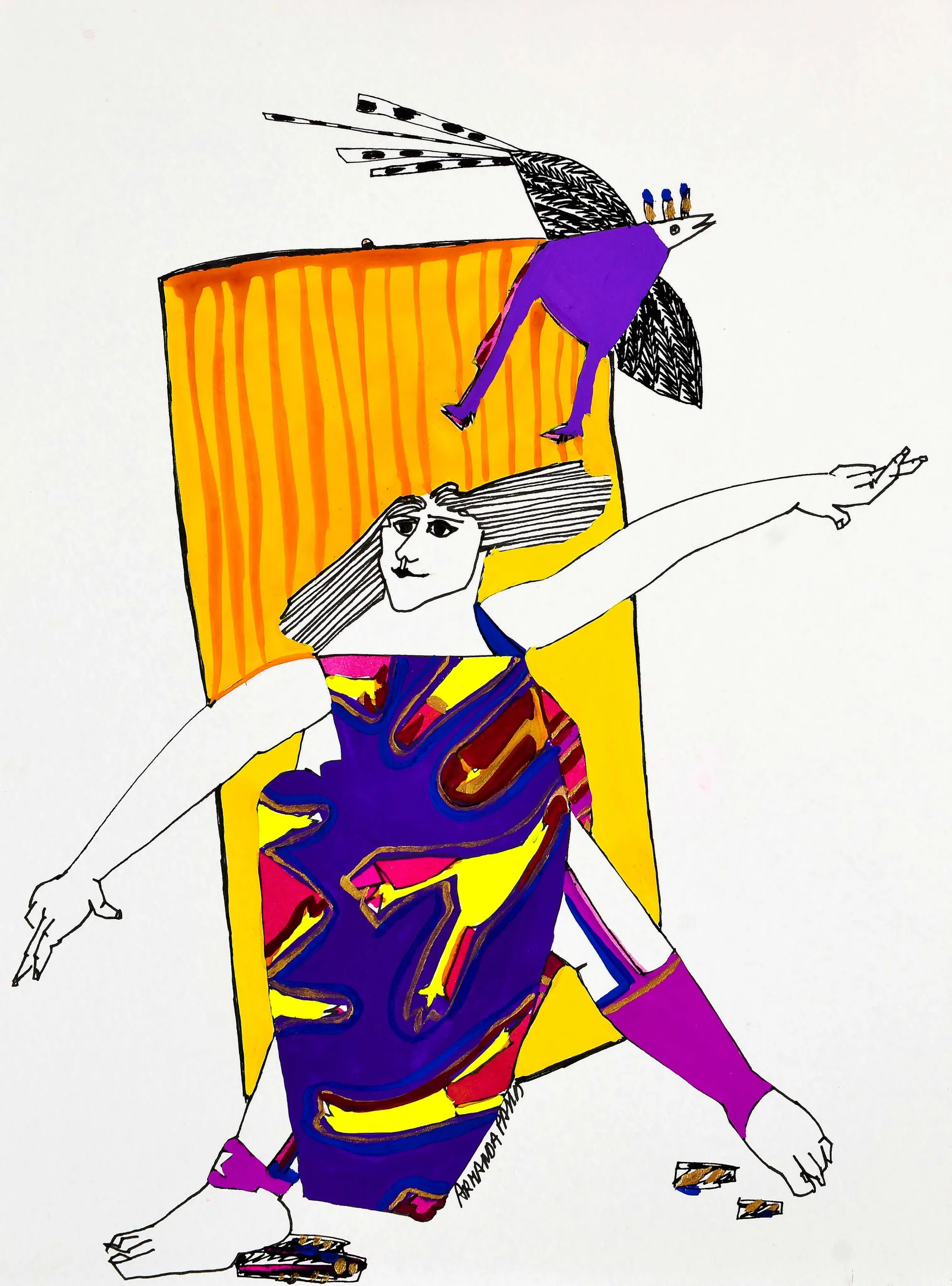 Untitled (146-18), Armanda Passos, 2014, India ink and gouache on paper