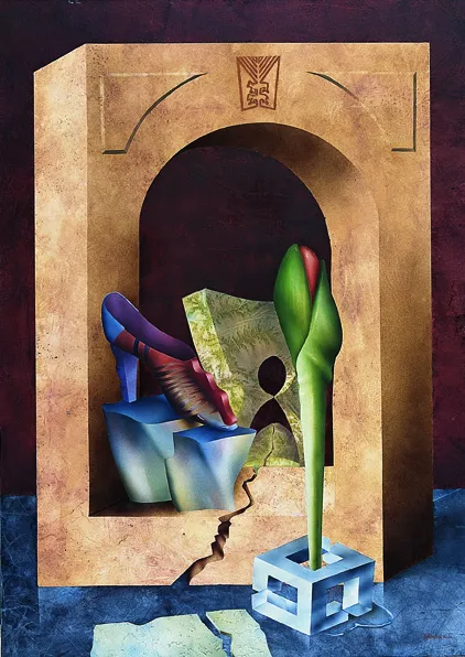 Energia Visual, Tellechea, Watercolour with airbrush on paper
