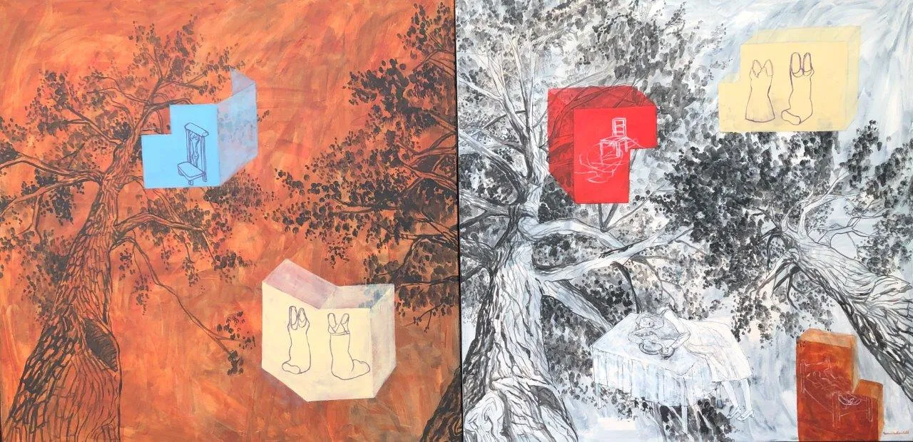 Objectificação do Desejo, Benedita Kendall, 2023, Acrylic on canvas