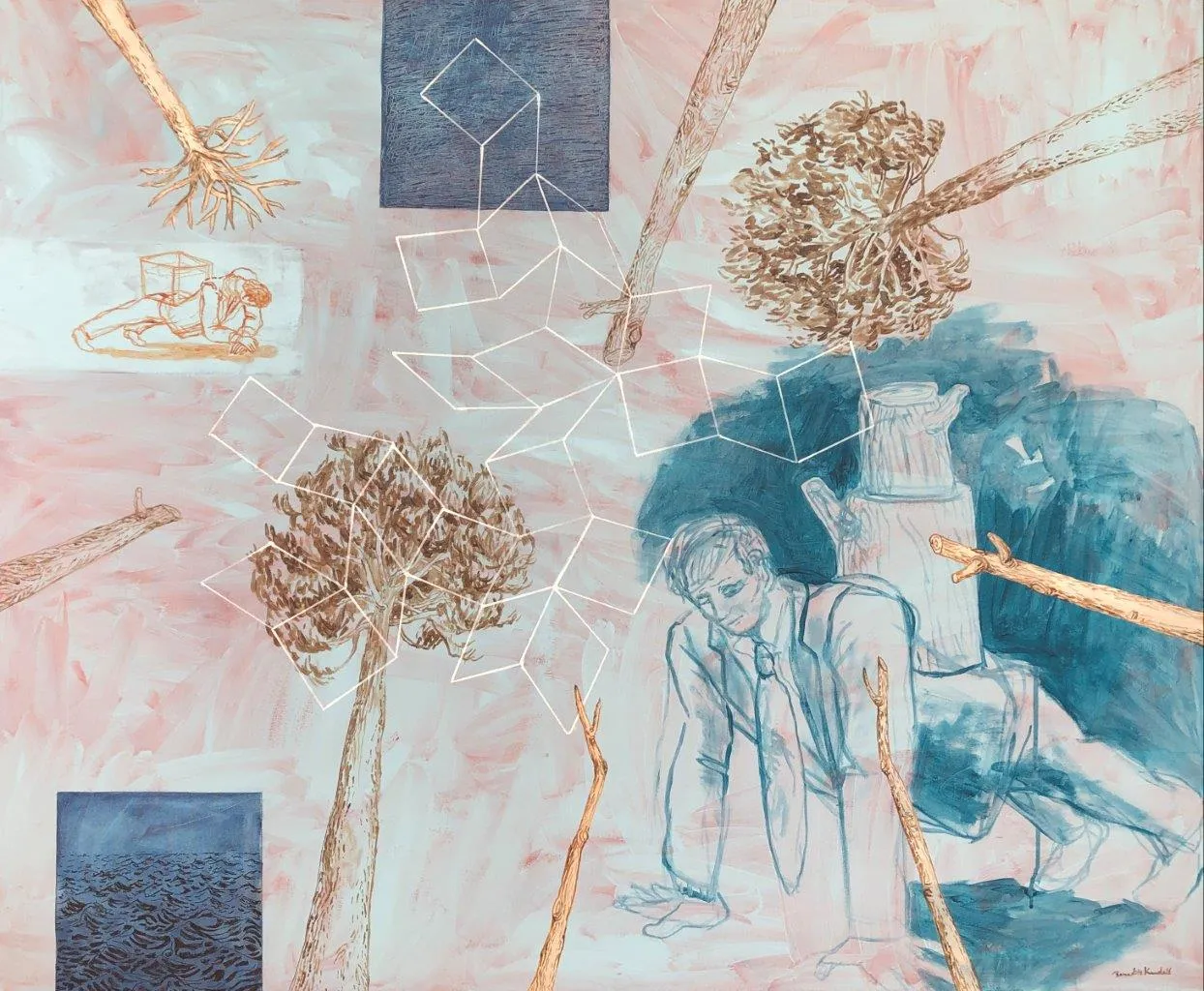 Esforços inglórios, Benedita Kendall, 2024, Acrylic on canvas