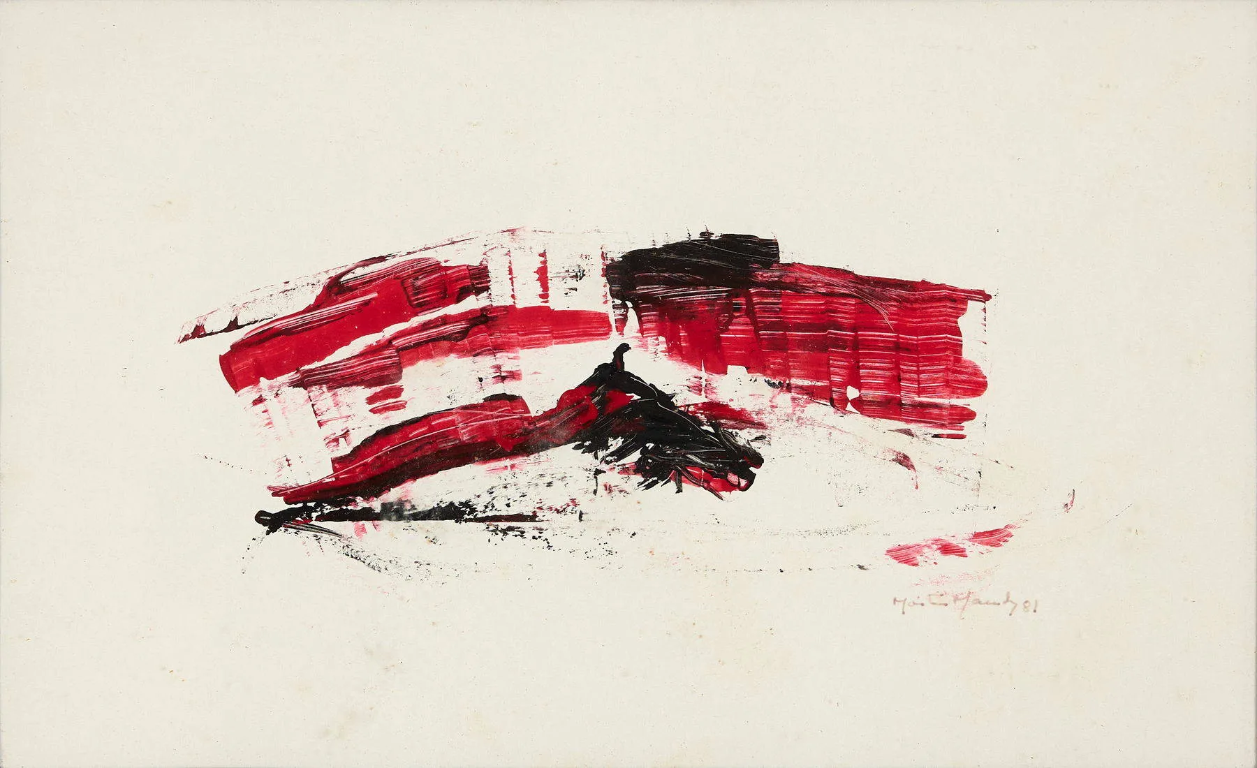 Tauromaquia I, Moita Macedo, 1981, Acrylic on paper