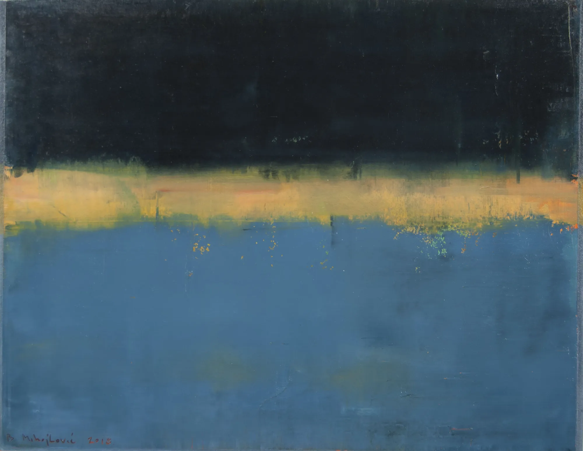 A.P.18-286 (Azores III), Branislav Mihajlović, 2018, Oil on paper mounted on wood