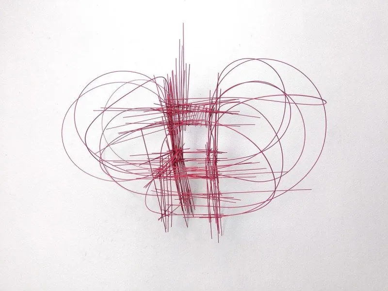 Dibujando una silla, David Moreno, 2016, Painted steel sculpture