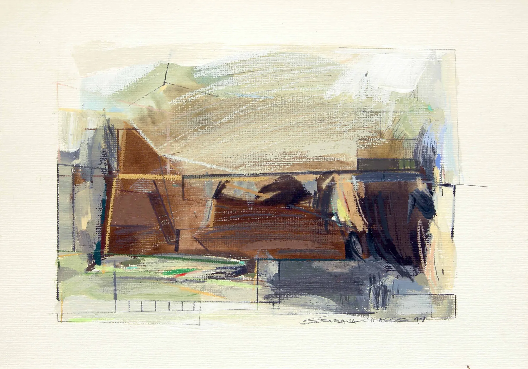 Analog-digital #01, Susana Chasse, 2019, Mixed media on paper mounted on canvas