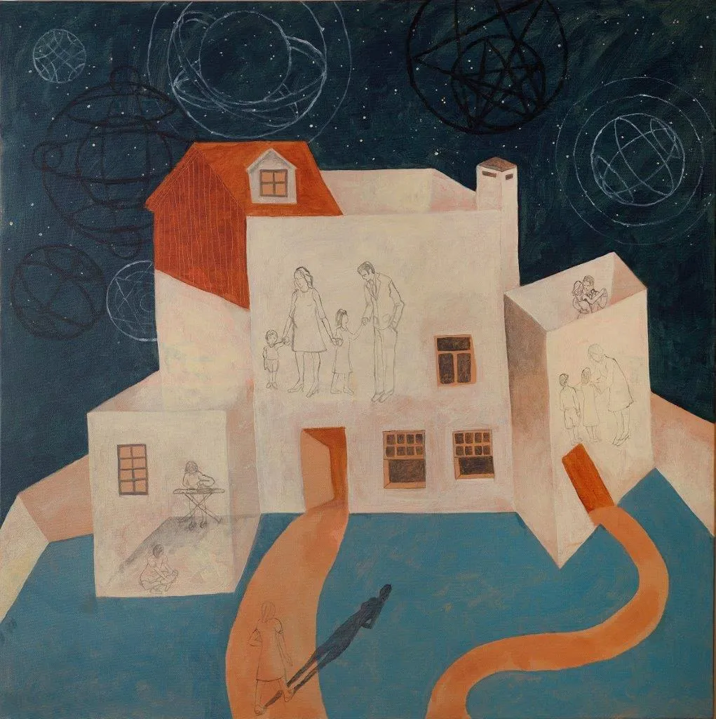 P 48 4 Não vestígios do passado, Benedita Kendall, 2013, Acrylic on canvas