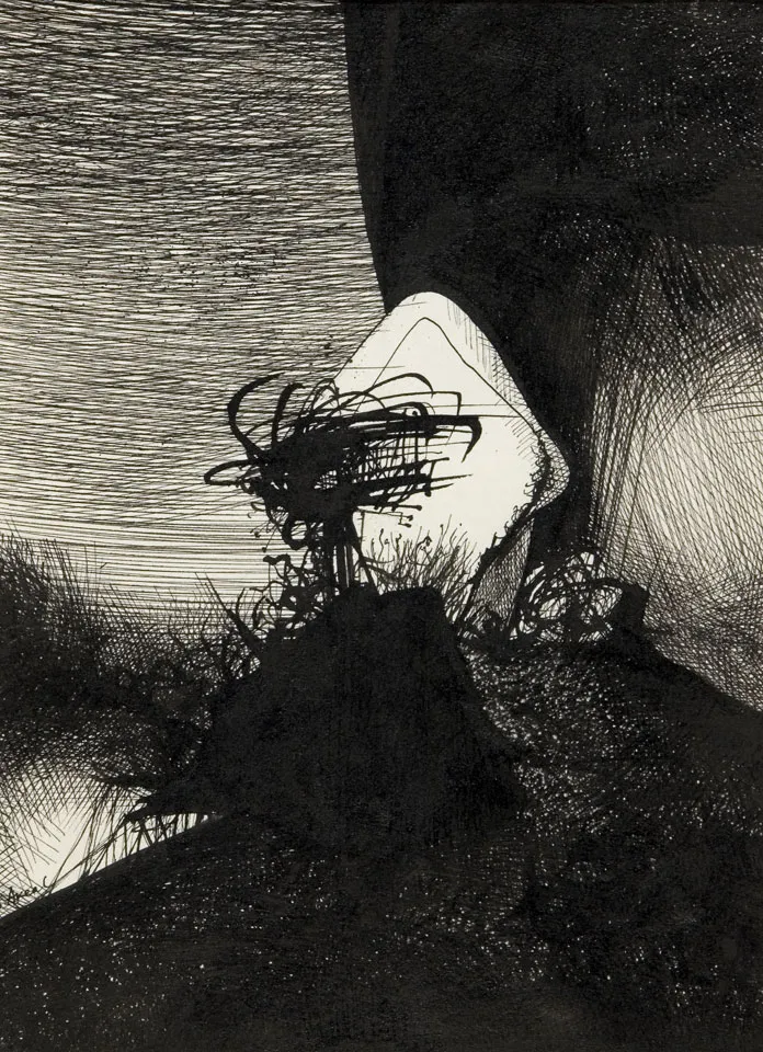 Untitled (16), António Areal, 1955, India ink on paper