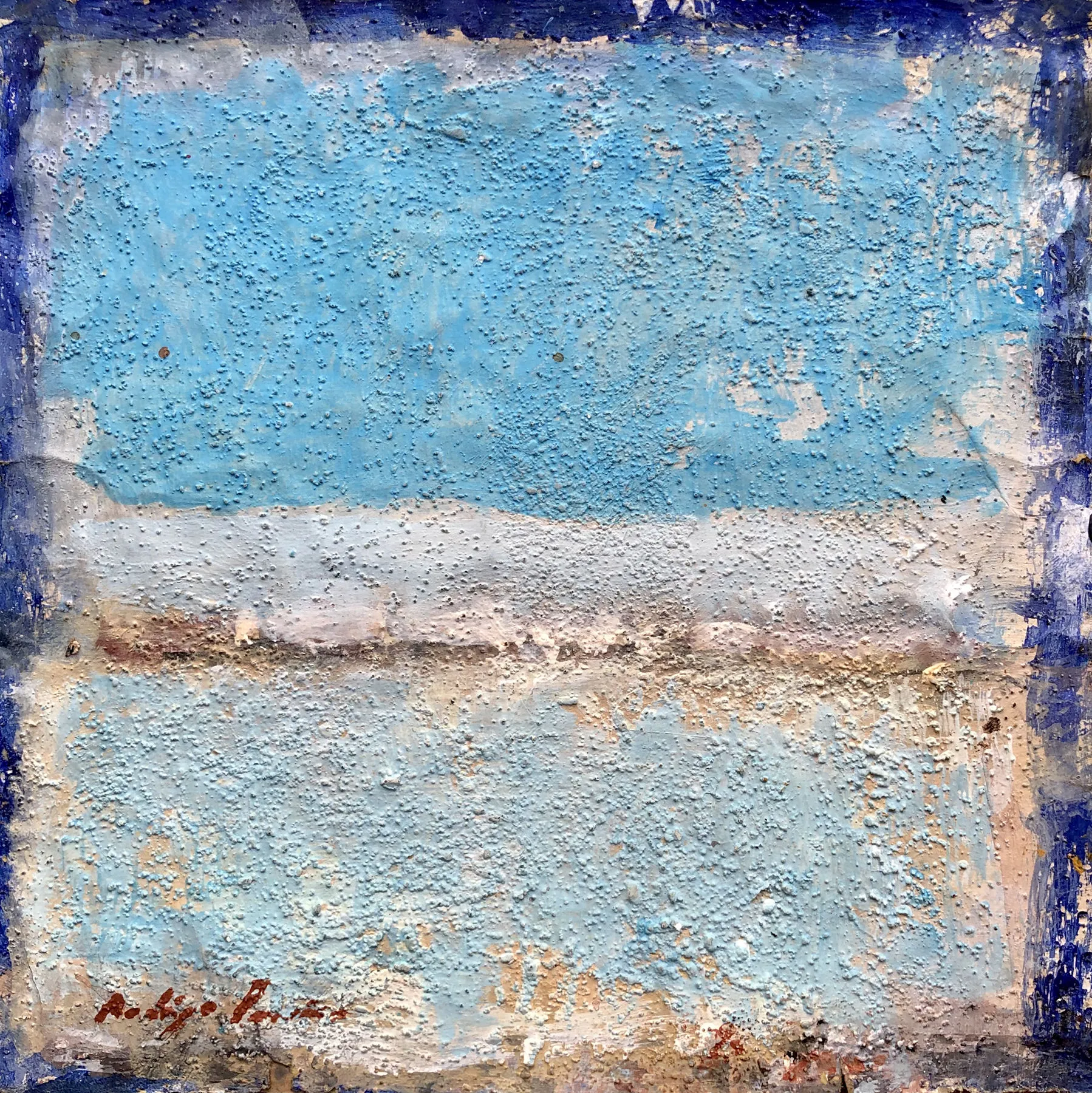 Paysage avec fresque II, Rodrigo Ferreira, 2019, Oil on paper mounted on canvas