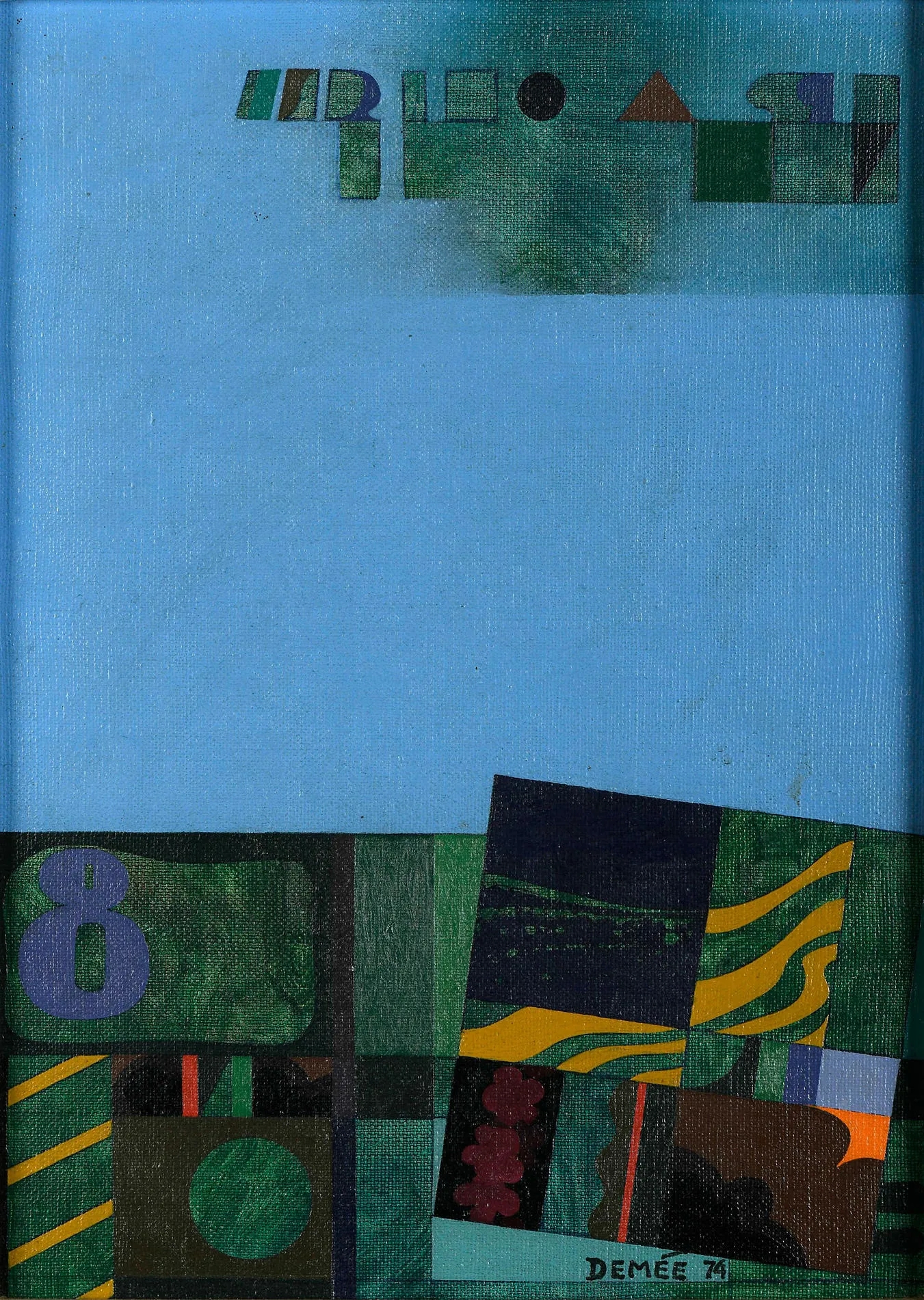 Terraços, Luís Demée, 1974, Oil on canvas