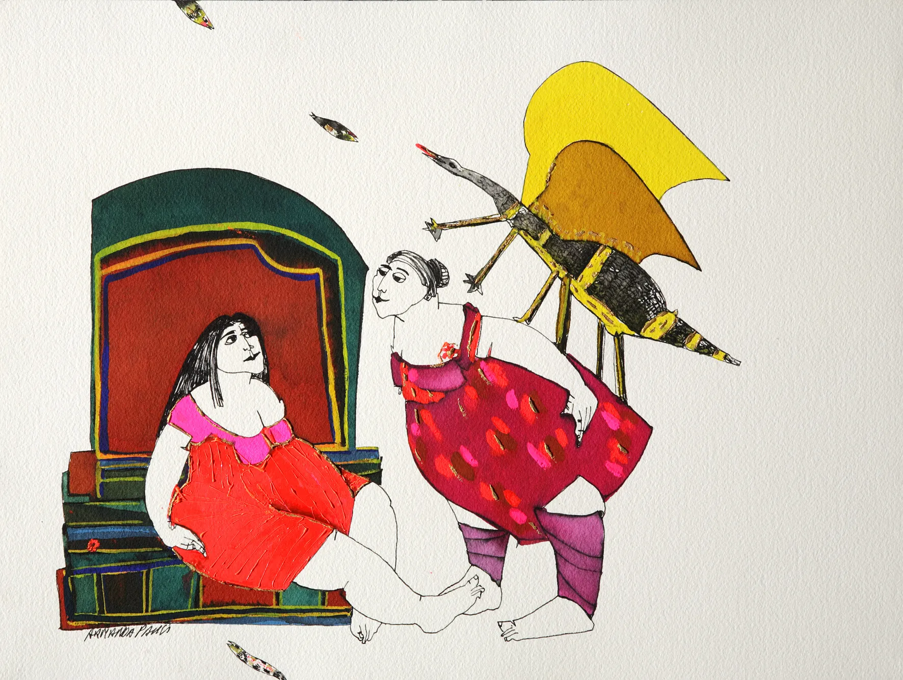 Untitled (series "Eva in Wonderland") #20, Armanda Passos, 2007, Gouache on paper