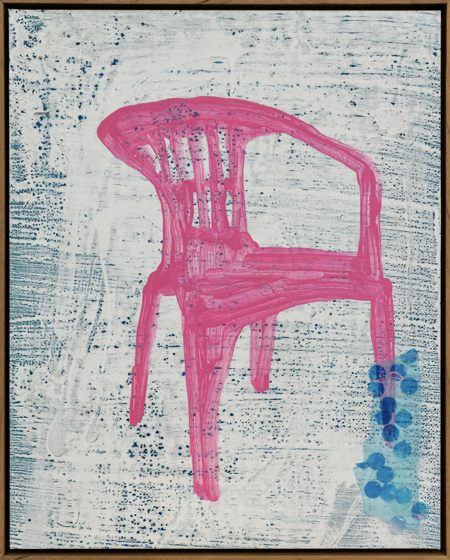Thank you for everything and sorry for anything, Maísa Champalimaud, 2026, Acrylic on jute with embero frame