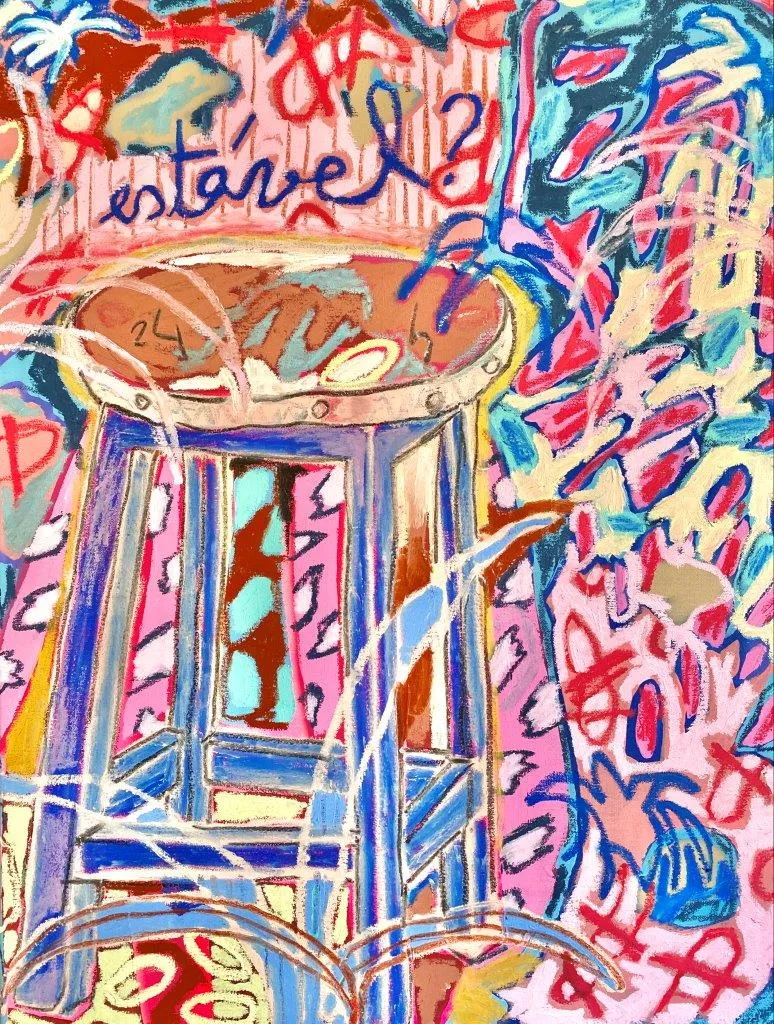 Vejo-te cansada, Ana Malta, 2023, Mixed media on canvas