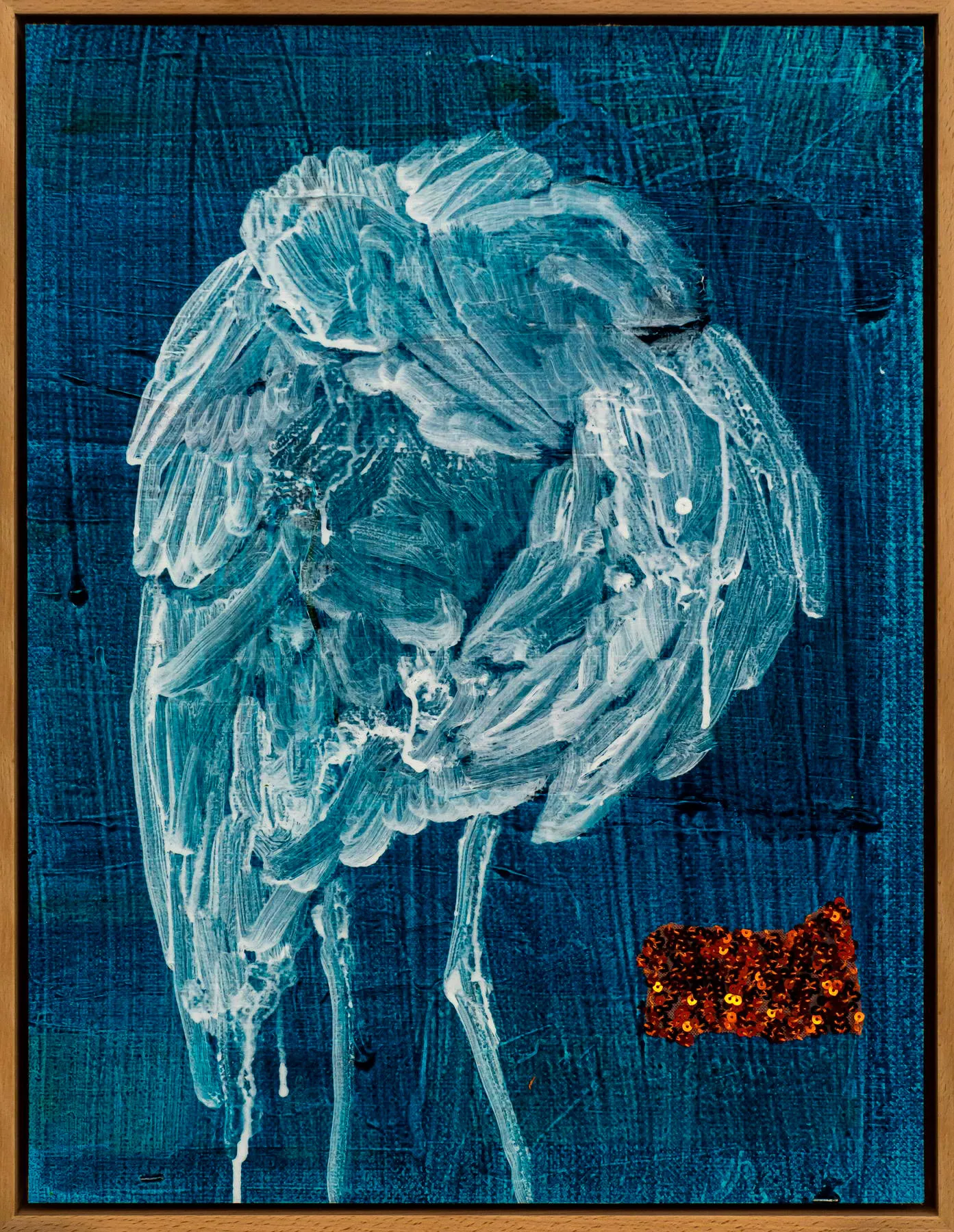 Falar aquilo que não é dito, Maísa Champalimaud, 2026, Acrylic and sequins on canvas