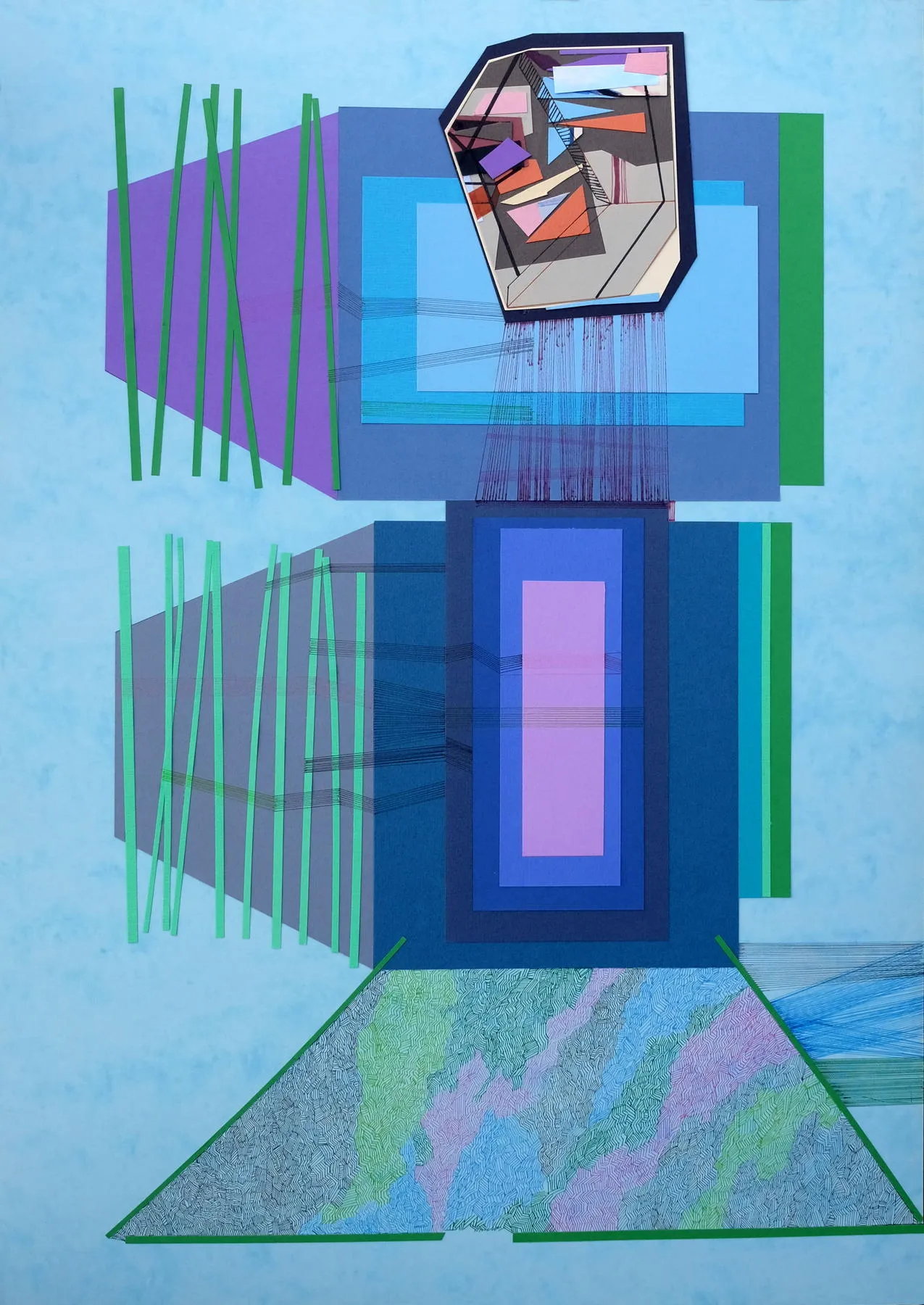 Heavy drawing #39, Ana Pais Oliveira, 2017, Mixed media on card