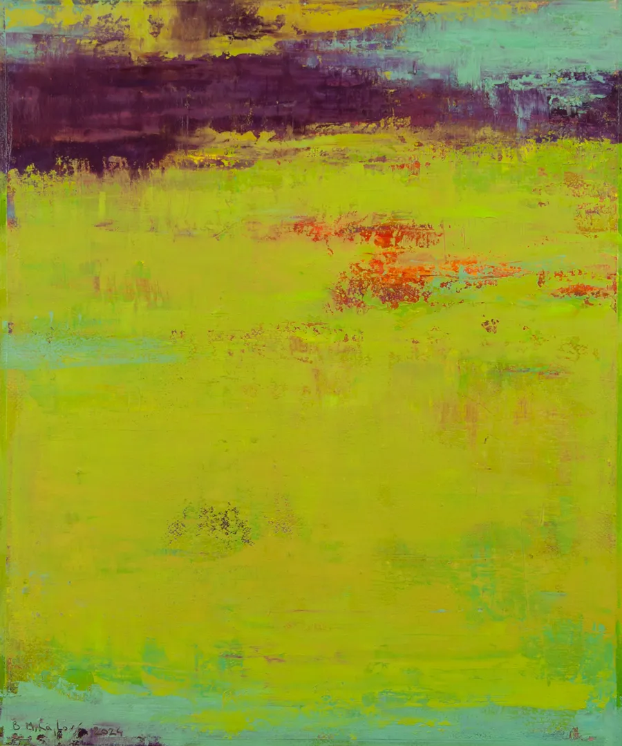 A.P.25-628, Branislav Mihajlović, 2025, Oil on paper mounted on canvas