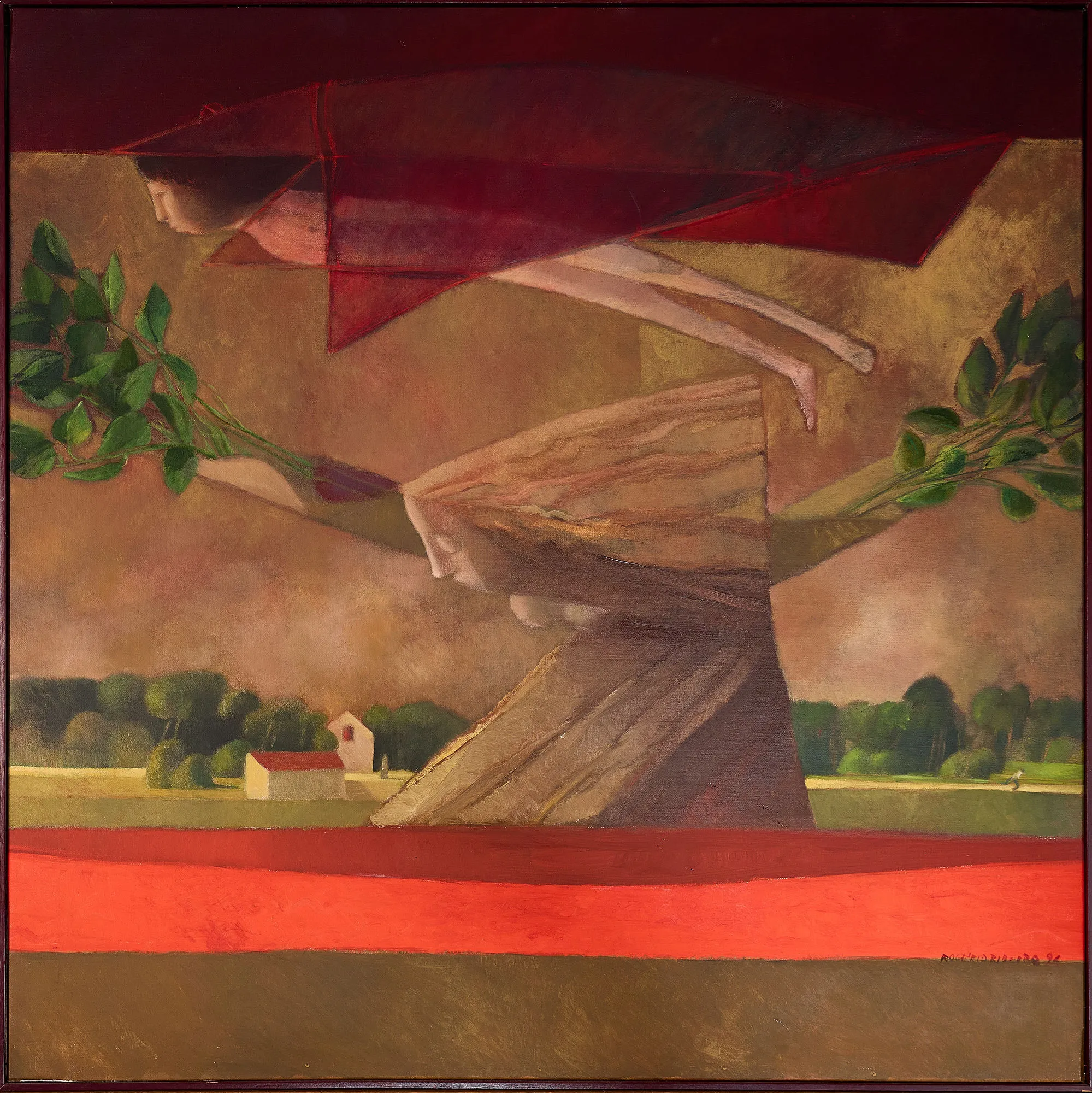E Corre um Rio de Sangue (I), Rogério Ribeiro, 1994, Oil on canvas