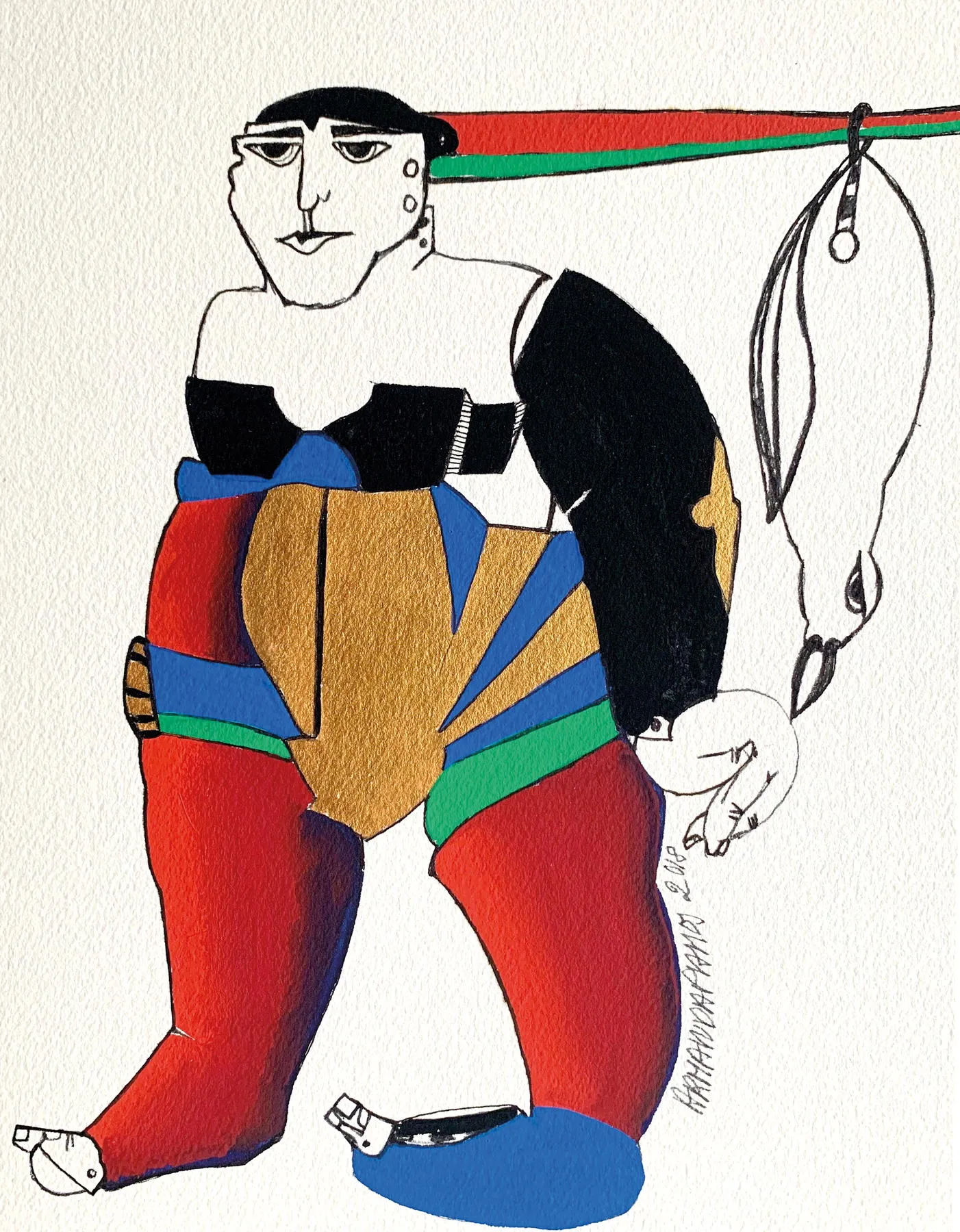 Série Os Outros 24, Armanda Passos, 2018, Gouache on paper