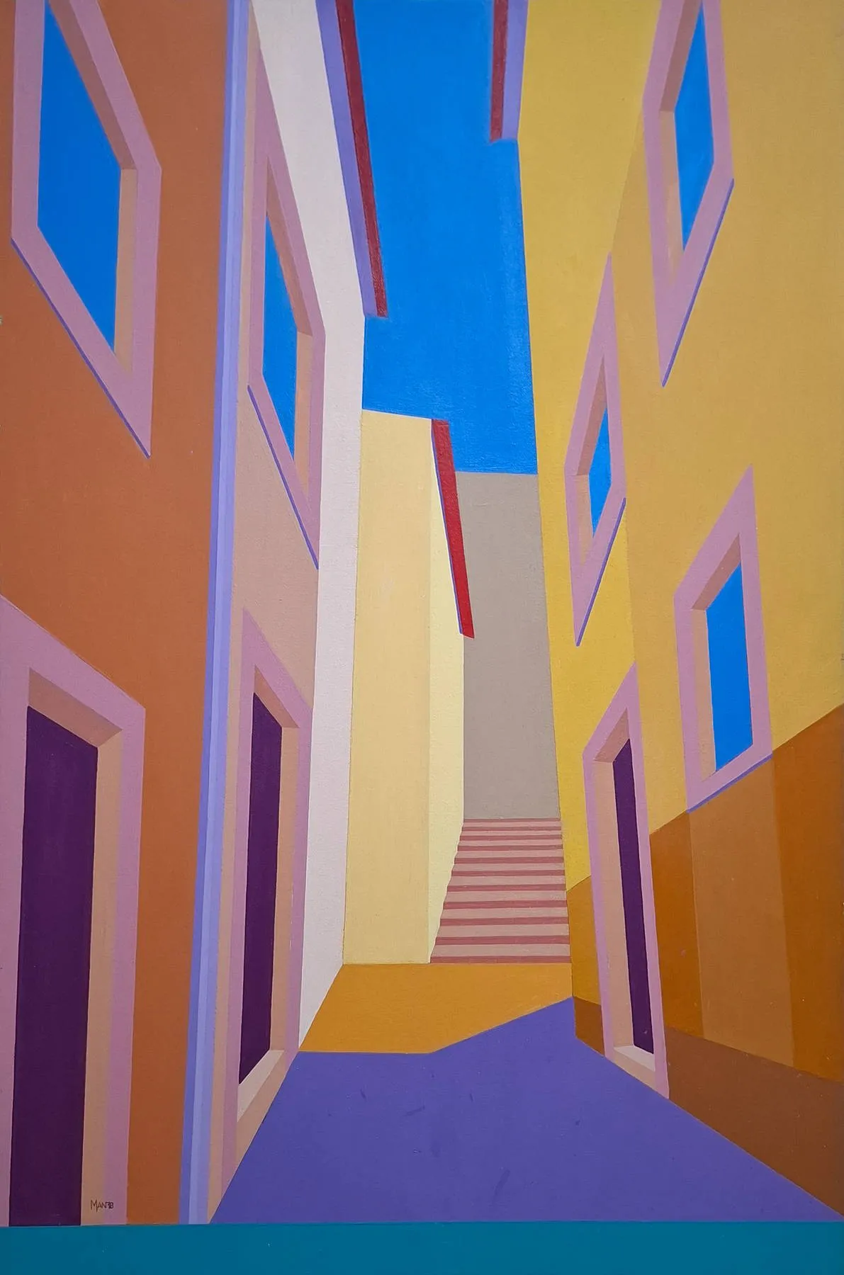 Mouraria II, MAN, 2018, Acrylic on canvas