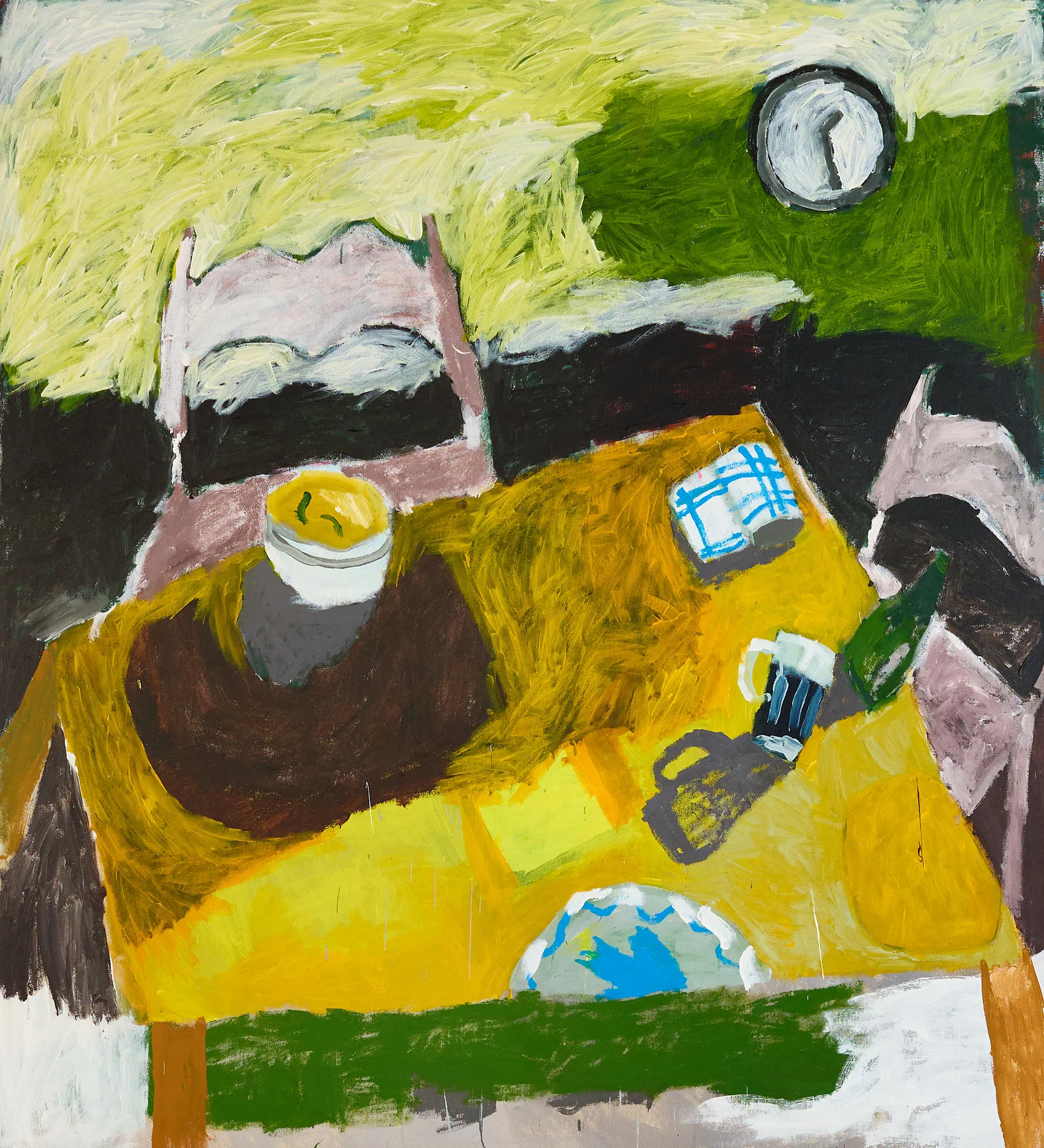 Grandpa makes all his meals by himself, Sara Gonçalves, 2026, Acrylic on canvas