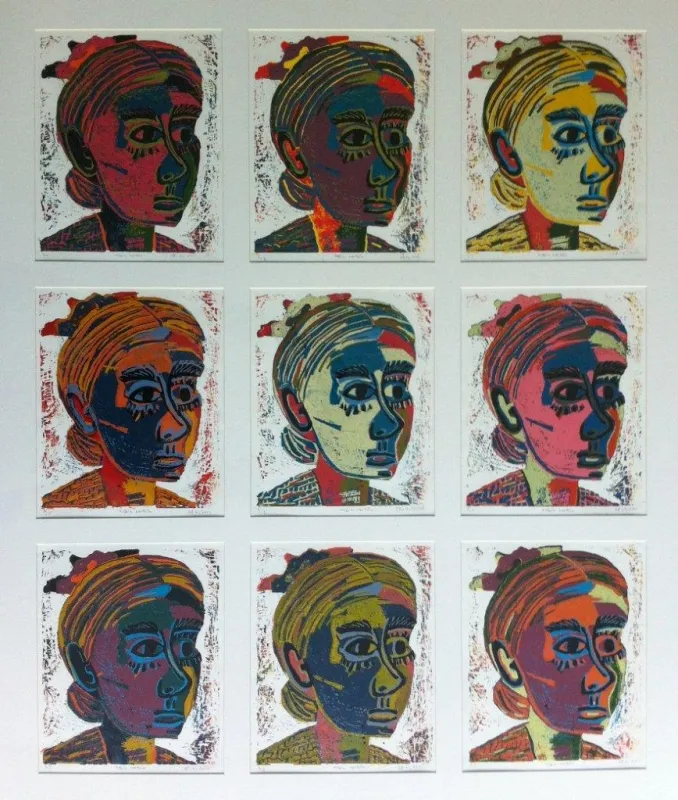 Composição, Sofia Leitão, Screen print and linocut