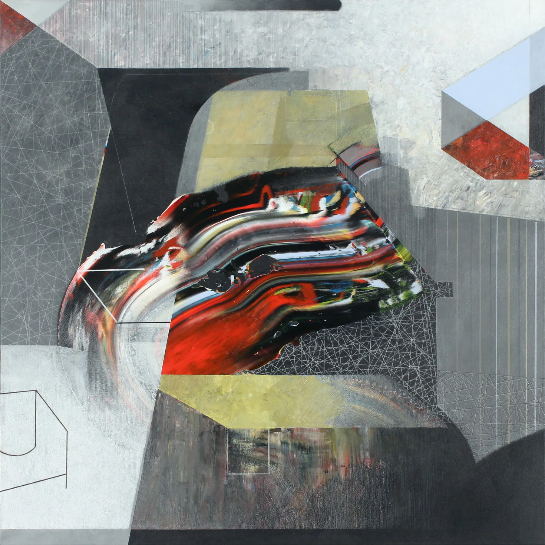 Mise en Scène, Rui Tavares, 2025, Mixed media on canvas