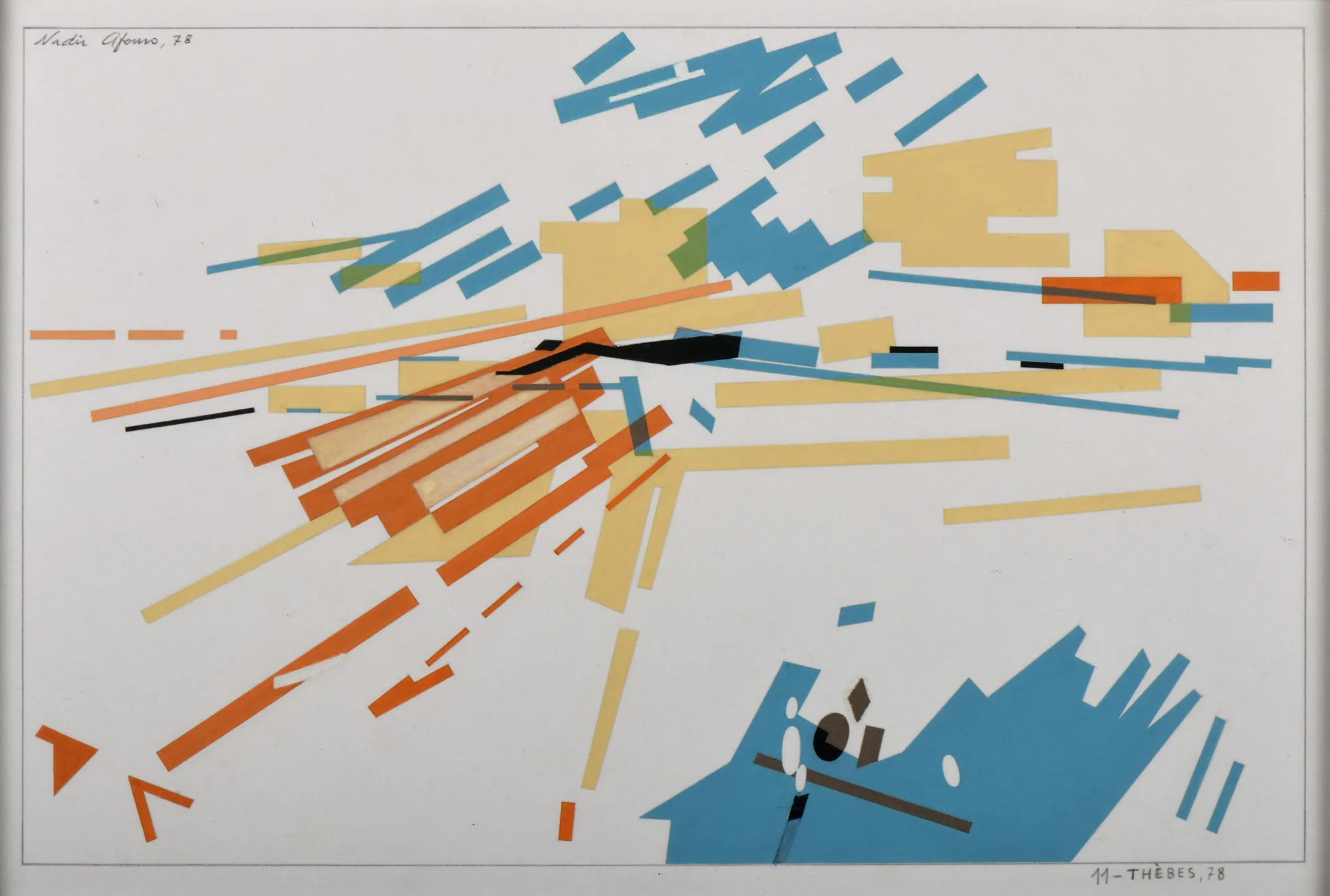 Thébes, Nadir Afonso, 1978, Gouache on paper