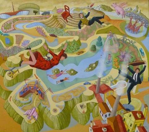 Sobrevoando, Carlos Carreiro, 2008, Acrylic on canvas