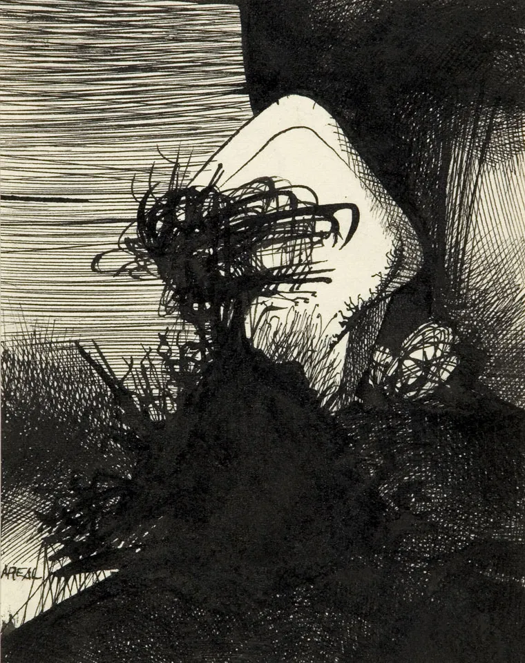 Untitled (12), António Areal, 1955, India ink on paper