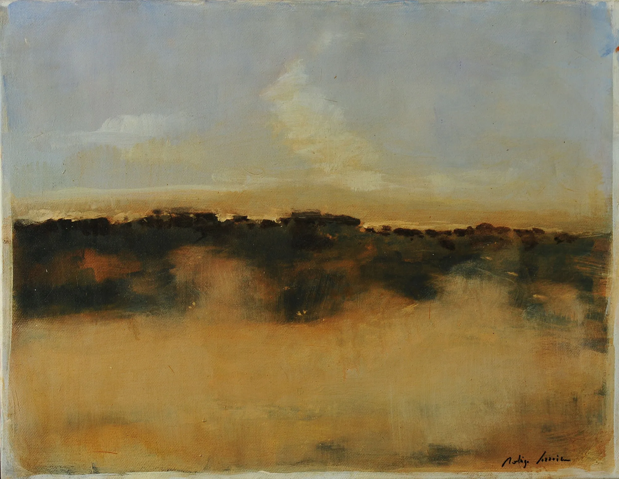 Paysage sous le volcan II, Rodrigo Ferreira, 2014, Oil on canvas