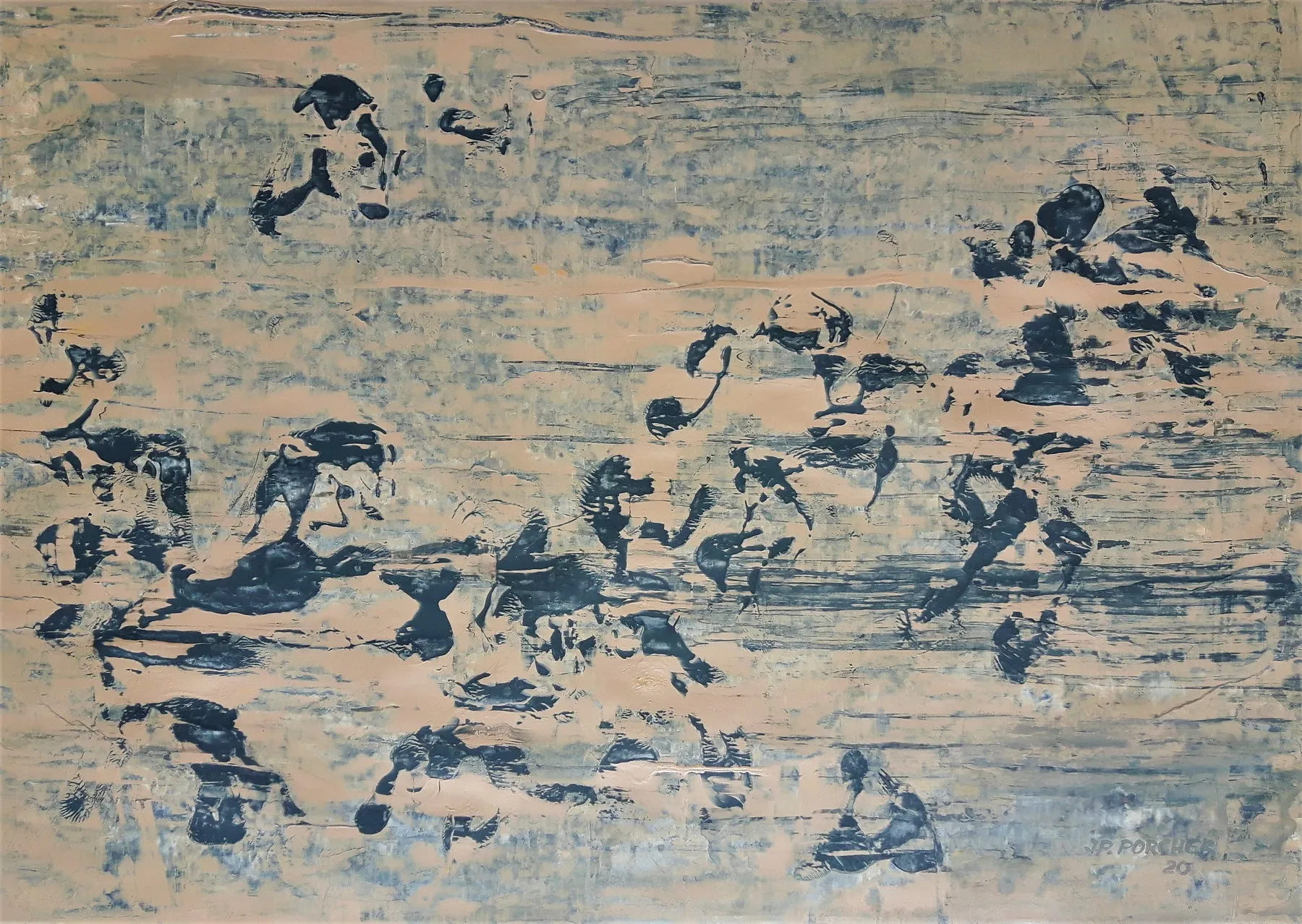 Étude 4, Jean Pierre Porcher, 2020, Acrylic on paper