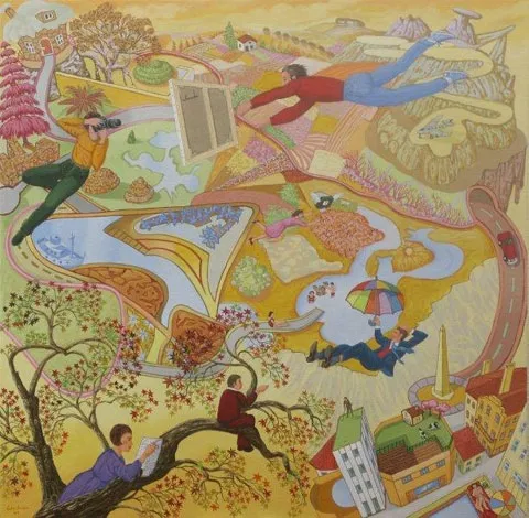 Em busca do Almada perdido, Carlos Carreiro, 2009, Acrylic on canvas